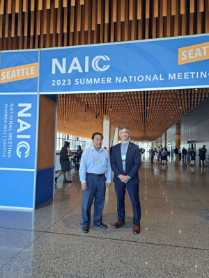 IC Sana and Oregon Insurance Commissioner Mr. Stolfi at NAIC August 2023 Meeting