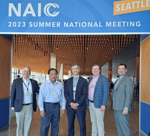 IC Sana, Mr. Beeghly, Commissioner Stolfi, Administrator Keen and Mr Ricoi.  NAIC August 2023 Meeting